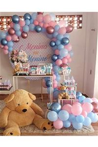 selens party Cinsiyet Belirleme Balon Konsept Krom Pembe Krom