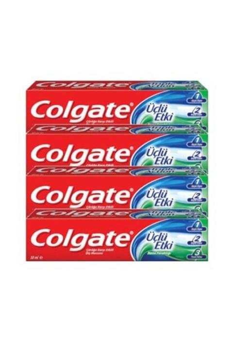 Colgate 3lü Etki Diş Macunu 50 ml  4 Adet