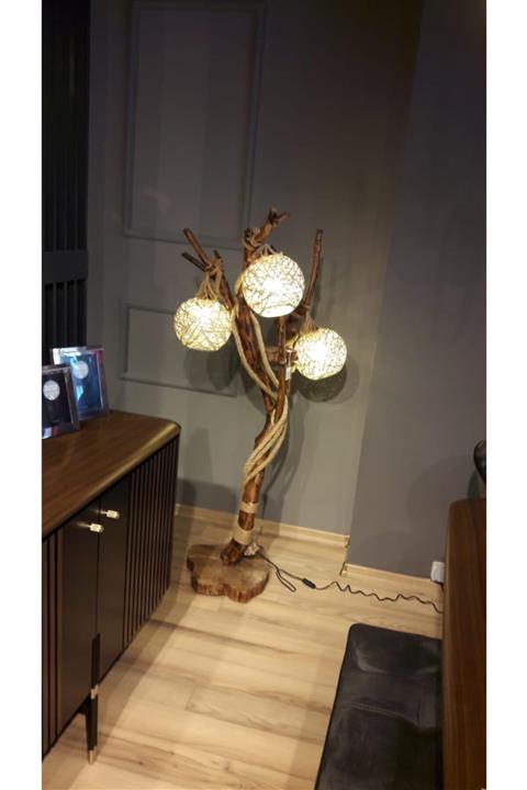 Ankara Mobilya Bengi Lambader Doğal Üçlü Zeytin Veya Çam Ağacı Dallarından