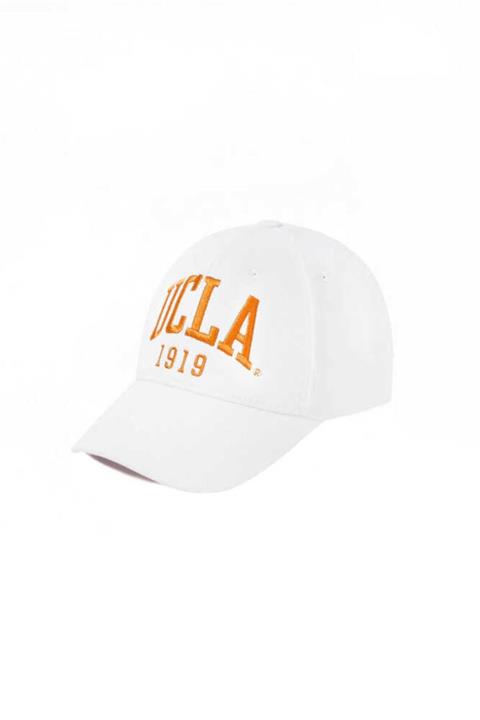 UCLA Ballard Beyaz Turuncu Nakışlı Şapka
