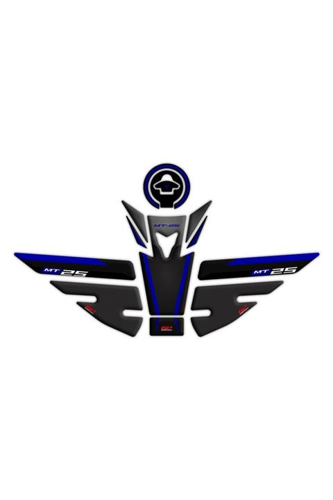 GP KOMPOZİT Yamaha Mt-25 2015-2019 Uyumlu Tank Pad Seti Siyah-lacivert