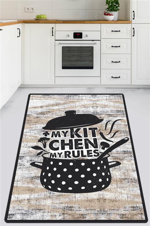Chilai Home Catinus Djt Mutfak Halısı Kaymaz Taban Yıkanabilir Leke Tutmaz