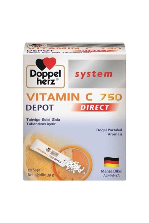 Doppelherz System Vitamin C 750 Depot Direct 20 Saşe
