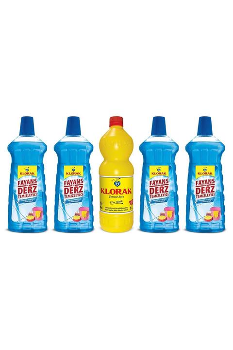 Klorak Fayans Ve Derz Temizleyici 970ml 4 Adet+çamaşır Suyu 940ml