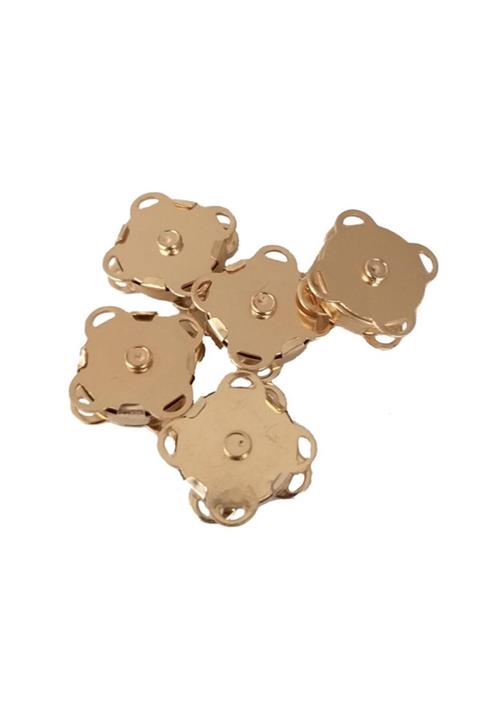 angel çanta aksesuar Örgü Çantaya Mini Dikmeli Mıknatıs Light Gold 5li Paket