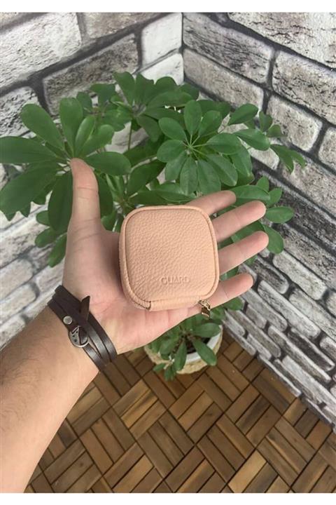 GUARD Pudra Fermuarlı Deri Mini Aksesuar Çantası