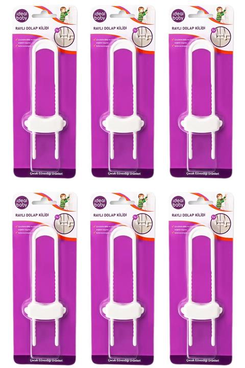 İdeal Baby 6 Paket Raylı Dolap Kilidi