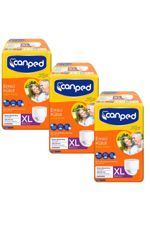 Canped Emici Külot Hasta Bezi Extra Büyük Boy 3x8 24 Adet