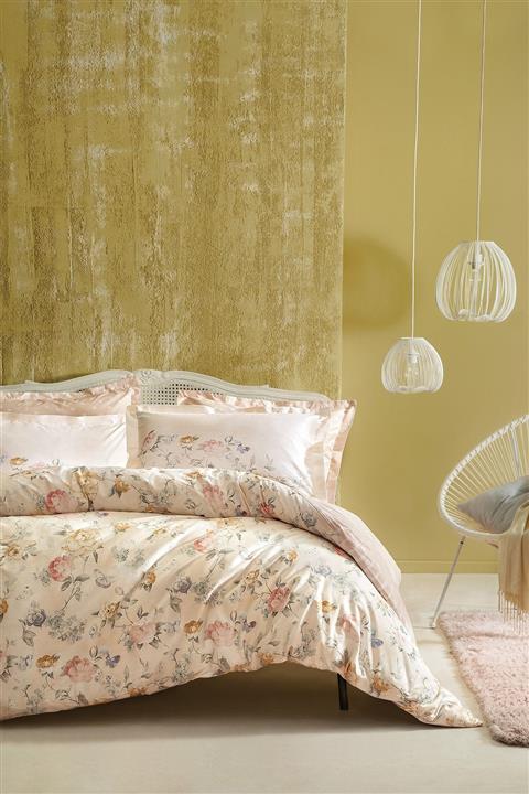 Yataş Bedding Farida Ranforce Tek Kişilik Nevresim Takımı - Somon