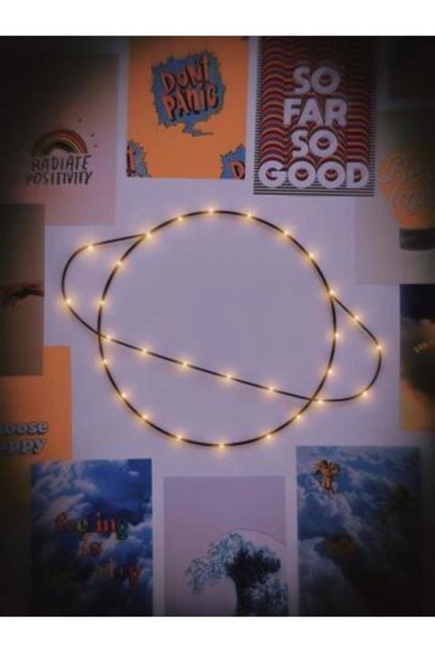 EFBUTİK Saturn Işıklı Duvar Dekoru No:1006