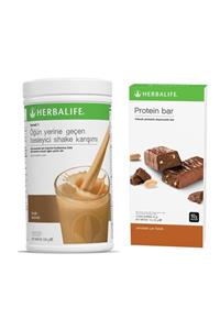 Herbalife Formül 1 Shake Fındık 550gr + 14 Lü Protein Bar Çikolata Yer Fıstıklı