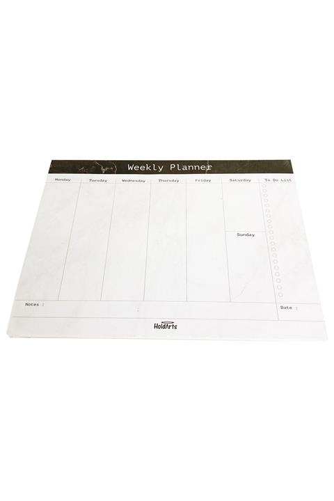 HoldArts Desk Planner - Siyah&beyaz Desen Haftalık Planlayıcı 31,8 X 23,7