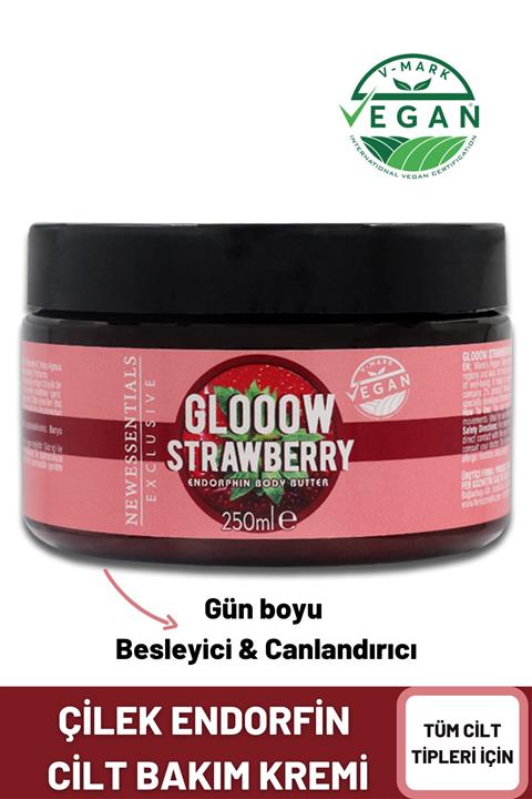 New Essentials Glooow Çilek Kokulu Vücut Bakım Kremi
