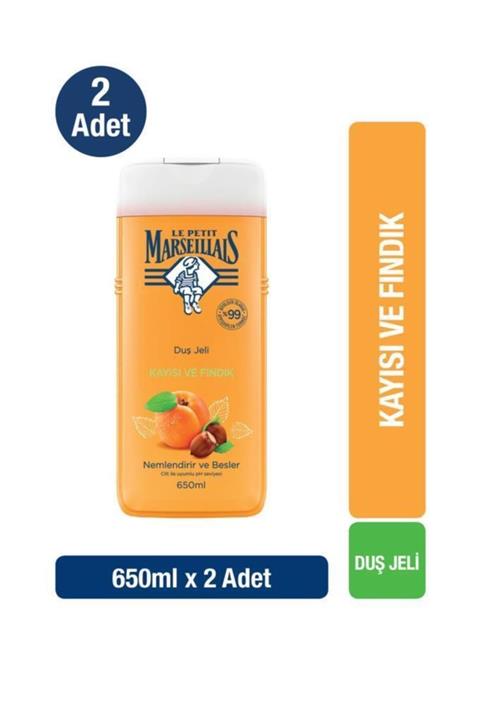 Le Petit Marseillais Duş Jeli Kayısı Ve Fındık 650 ml X2
