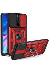 OPPO A5/a9 2020 Uyumlu Kılıf Kamera Korumalı Sürgülü Yüzüklü Armor Military Tank Zırh