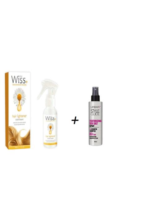 Wiss Plus Papatya Özlü Saç Rengi Açıcı Sprey 150 +Urban Style Guıde Deniz Tuzu Sprey ml
