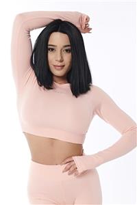 yexech Kadın Uzun Kollu Spor T-shirt Rise Serisi – Şeftali – Rise Series Sports Long Sleeve Crop Top