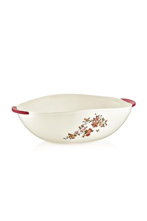 Özmet Desenli Oval Meyva & Salata Kasesi