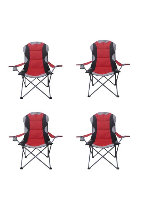 SNOWRAIN Katlanır Büyük Kamp Sandalyesi 4'lü