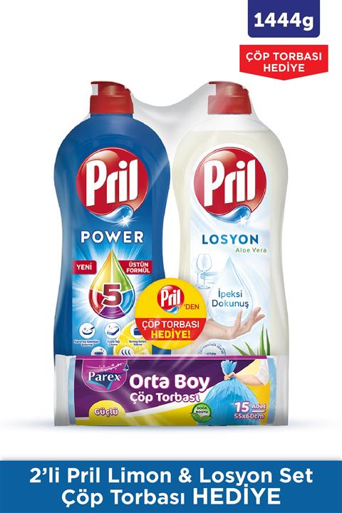 Pril Pril 675 gr + Pril Losyon 750 ml + Çöp Torbası Hediyeli