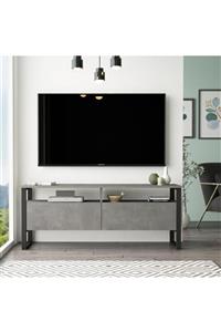 Yurudesign Luvio Tv Ünitesi Sehpası Metal Ayaklı 140cm Beton Lv11-rg