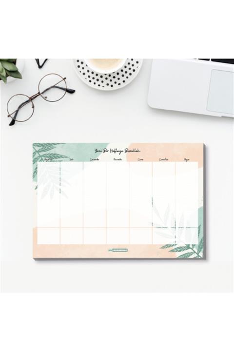 MuslimWalk Yeni Bir Haftaya Bismillah Blatt V3 Haftalık Planlayıcı