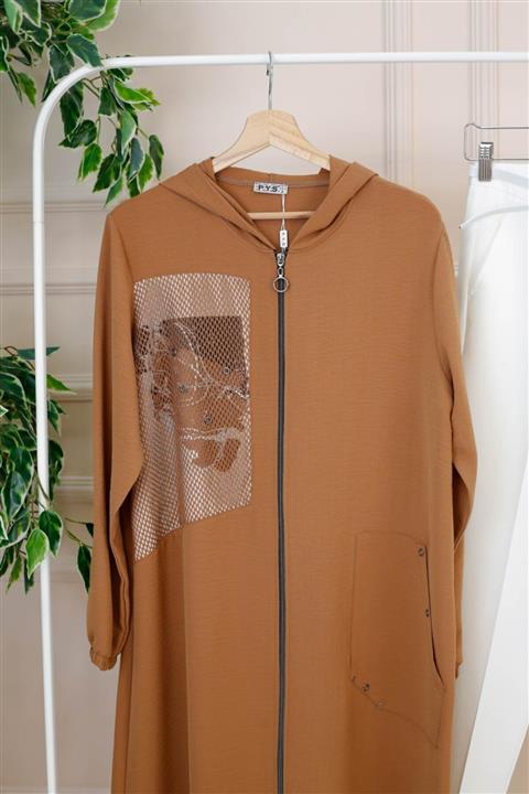 İmajButik Kadın Kapşonlu Tesettür Krep Kap-taba