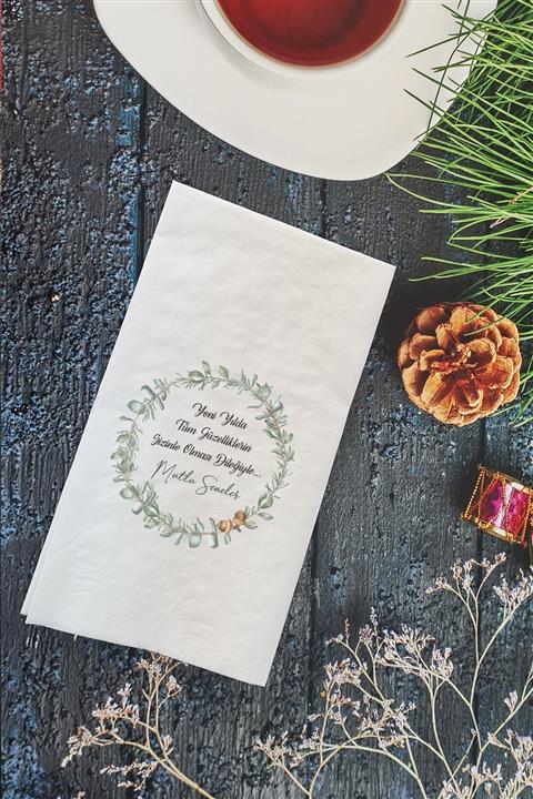 PEKSHOP Yeni Yılda Tüm Güzellikler Seninle Olsun Yazılı Yılbaşı - Yeni Yıl Peçetesi