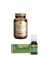 ColdMix Burun Tıkanıklığı Için Rahatlatıcı Damla 10 Ml + D3 Vitamini 1000 Iu 100 Kapsül