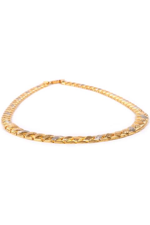 Cebeci 22 Ayar Klasik Iki Renk Kolye