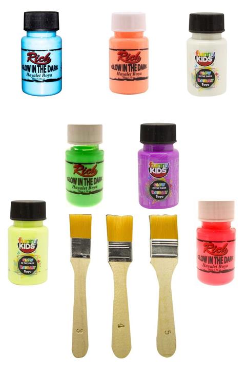 Rich Hayalet Boya 50 cc '7' Renk 3-4-5 Fırça Seti