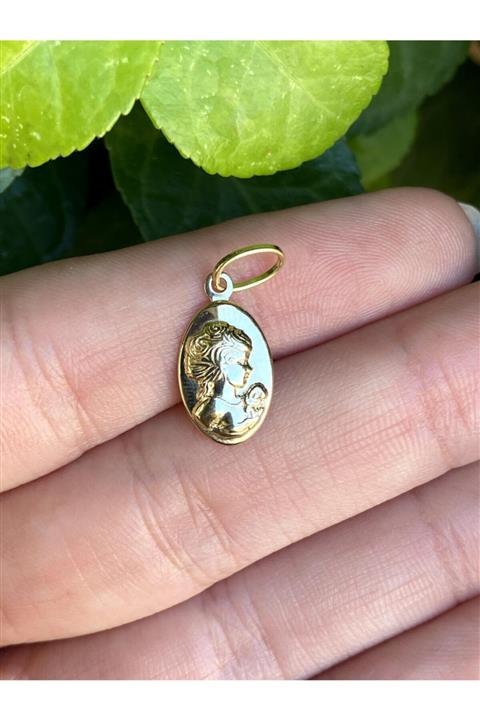 Bayar Gold Mini Cameo Kolye Ucu