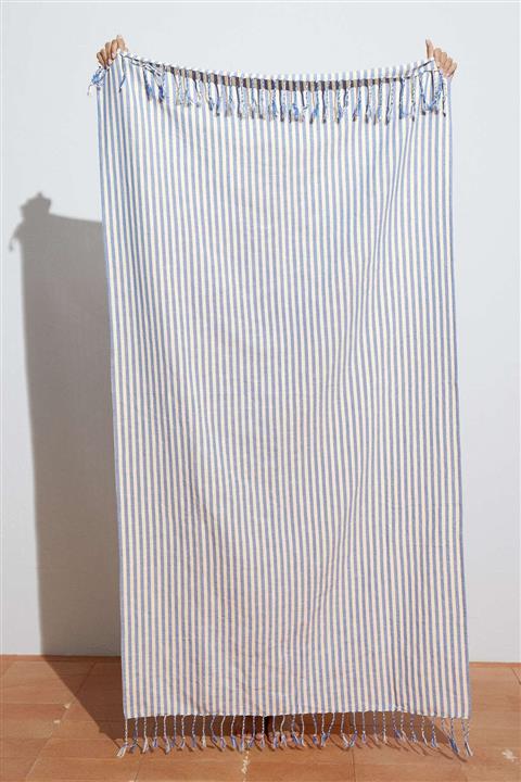 Oysho %100 Pamuklu Çizgili Hafif Havlu