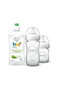 Philips Avent Ikili Cam Biberon Seti 500 Ml Temizleyici Hediyeli!