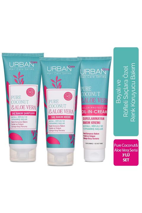 Urban Care Pure Coconut & Aloe Vera Serisi 3'lü Avantajlı Bakım Seti