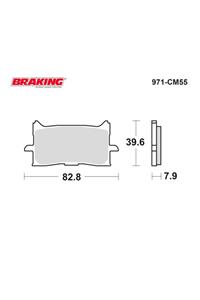 MOTOSPARTAN Brakıng Sinterli Balata 971cm55 Honda Cb125r Abs 2018+ X-adv 750 18-20 Crf1000l