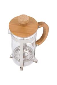 ALBETTO Bambu French Press Filtre Kahve Bitki Çay Demliği 350 Ml