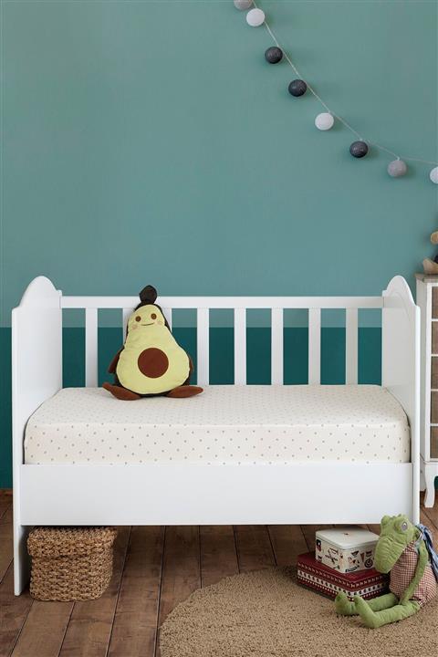 LADYNİL Puantiyeli Bebek Lastikli Penye Çarşaf 60x120