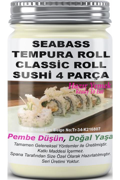 SPANA Seabass Tempura Roll Classic Roll Sushi 4 Parça Ev Yapımı Katkısız 330gr