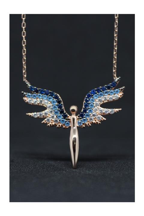 Parmas Design Kadın Mikail Meleği Gümüş Kolye