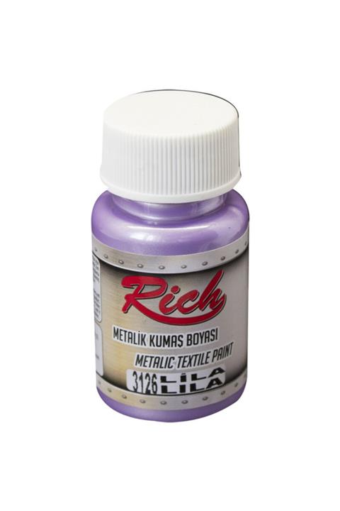 Rich Lila Akrilik Kumaş Boya Met 50 cc