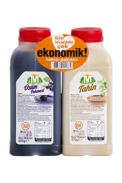 Migros Tahin 470 gr Ve Pekmez 600 gr 2'li Paket