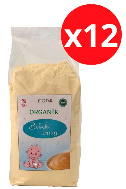 BİOTAR Organik Tarım Ürünleri Organik Bebek Irmiği 500 Gr X 12 Adet