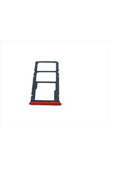 Sentech Redmi 9a  UyumluSim Kart Kapağı Kırmızı