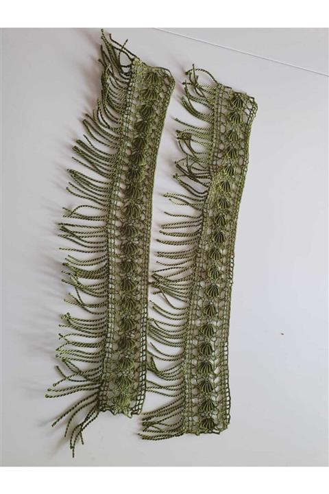 LİVİNG HOME Çiçekli Püsküllü Havlu Kenarı Danteli