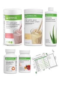 Herbalife Shake Ahududu+vanilya + Şeftali Çay + Aloe Vera + Thermo Complete + Diyet Listesi Hediye