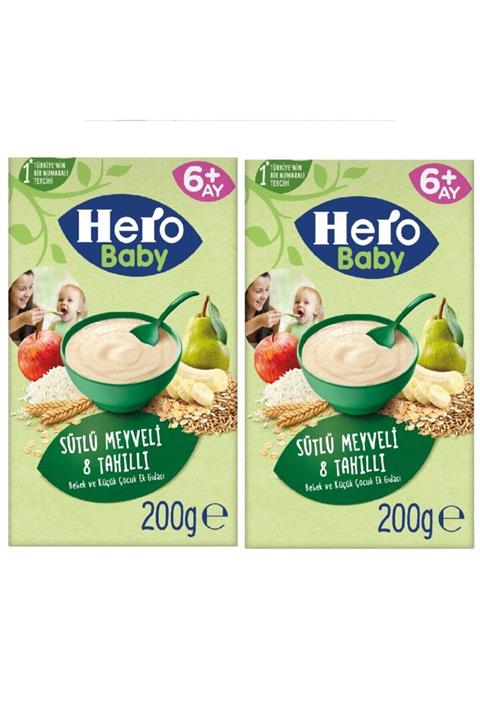 Hero Baby Sütlü Meyveli 8 Tahıllı Ek Gıda 2 Adet