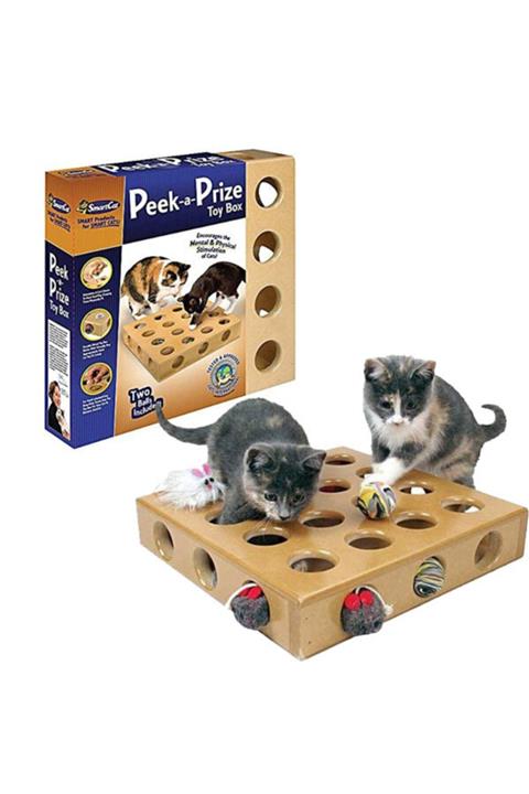 mymodahome Smartcat Ahşap Kedi Aktivite Oyuncak 35,2x35,2x7cm