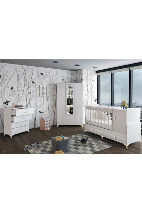 Bygolden Avangard Beyaz Bebek Odası Takımı
