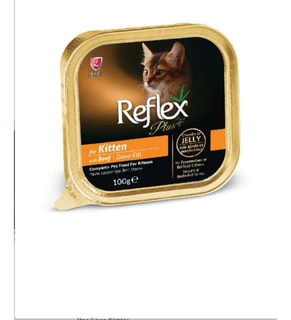 Reflex Plus Yavru Kedi Jöle İçin Dana Etli Et Parça 100 Gr